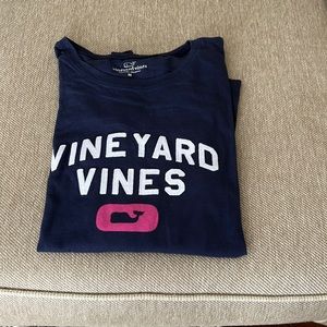 Navy vineyard vines long sleeve shirt